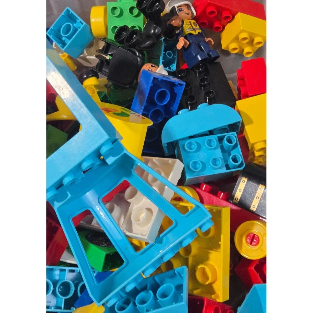LEGO Duplo Mixed Bulk Lot Airplane Train Figures Building Blocks Multi-Color